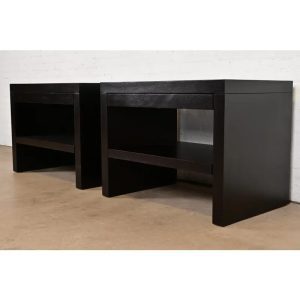 Barbara Barry for Baker Furniture Oversized Mahogany Nightstands, Newly Refinished