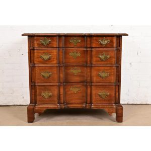 Century Furniture Chippendale Solid Mahogany Block Front Chest of Drawers