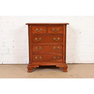 Stickley Georgian Solid Cherry Wood Nightstand or Bachelor Chest