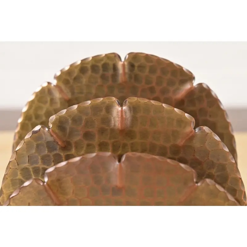 Roycroft Arts & Crafts Hammered Brass Over Copper Letter Rack - Image 5