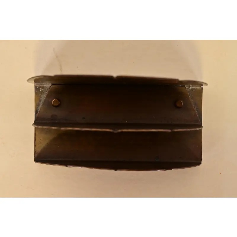 Roycroft Arts & Crafts Hammered Brass Over Copper Letter Rack - Image 6