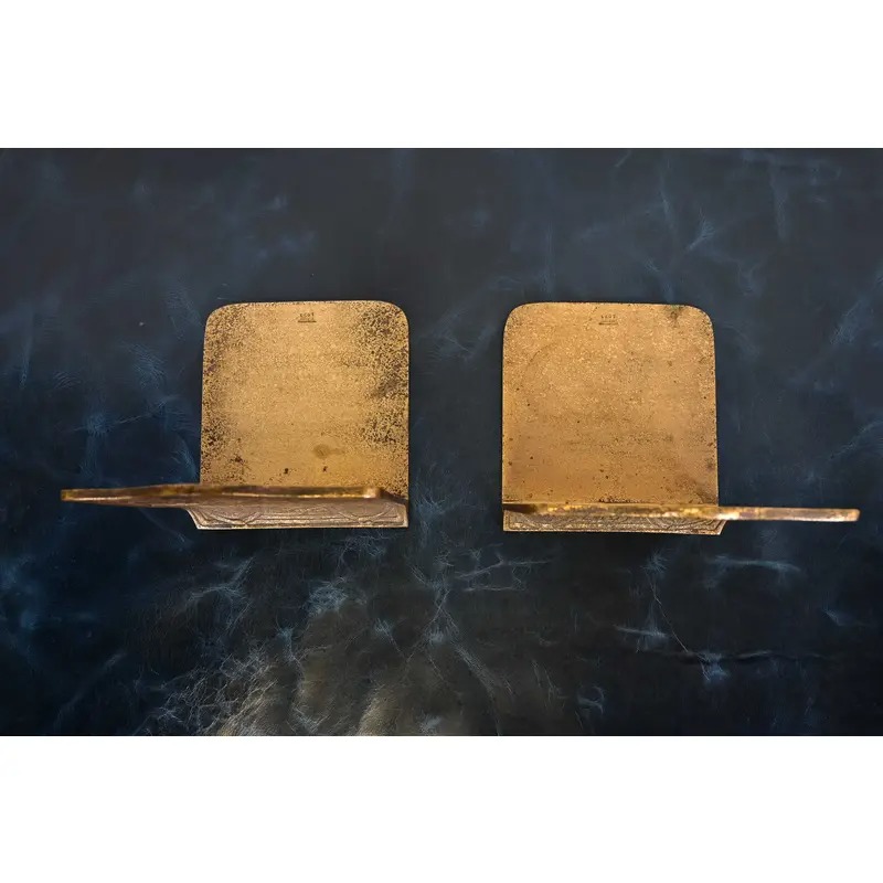 Tiffany Studios New York Bronze Doré Zodiac Bookends, Circa 1910 - Image 7