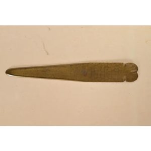Roycroft Arts & Crafts Hammered Brass Over Copper Letter Opener, Circa 1920s