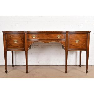Kittinger Federal Inlaid Mahogany Serpentine Front Sideboard Credenza