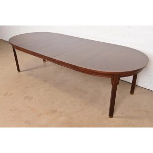 Michael Taylor for Baker Far East Collection Walnut Extension Dining Table, Newly Refinished