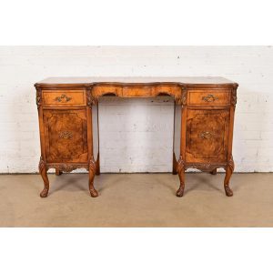 Romweber French Provincial Louis XV Burl Wood Vanity, Circa 1920s