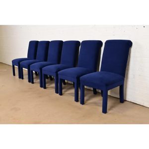 Paul Evans for Directional Modern Parsons Upholstered Dining Chairs, Set of Six