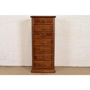 Ethan Allen French Louis Philippe Solid Carved Maple Lingerie Chest or Semainier