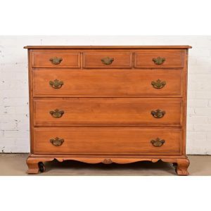 Chippendale Solid Maple Dresser or Chest of Drawers by Kling, Circa 1960s