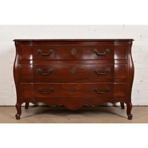 John Widdicomb French Provincial Louis XV Cherry Wood Commode or Chest of Drawers, Circa 1940s