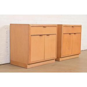 Drexel Heritage Modern Art Deco Nightstands, Pair
