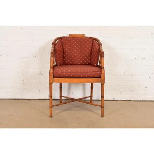 Hekman Furniture Regency Faux Bamboo Armchair or Tub Chair