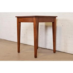 Ethan Allen Arts and Crafts Shaker Cherry Wood Occasional Side Table or Tea Table