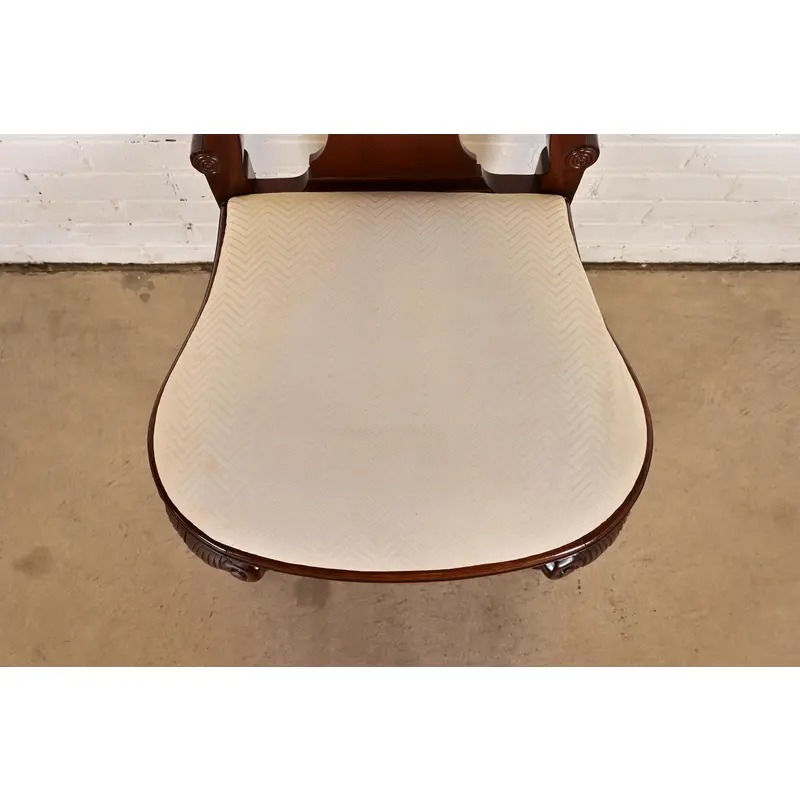 Baker Furniture Georgian Carved Mahogany Side Chair or Dining Chair - Image 10