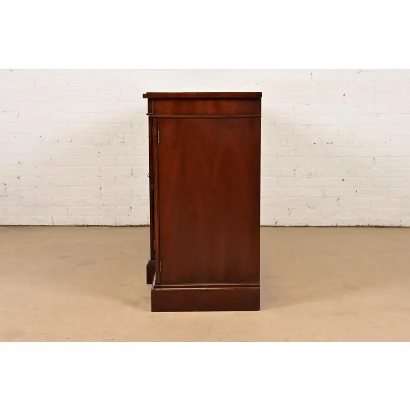 Baker Furniture Historic Charleston Georgian Inlaid Mahogany Breakfront Sideboard or Bar Cabinet - Image 10