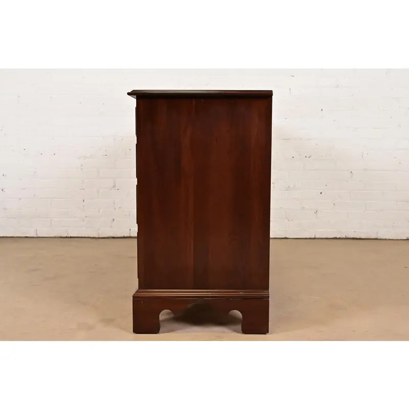 Ethan Allen Georgian Solid Cherry Wood Dresser or Credenza - Image 10