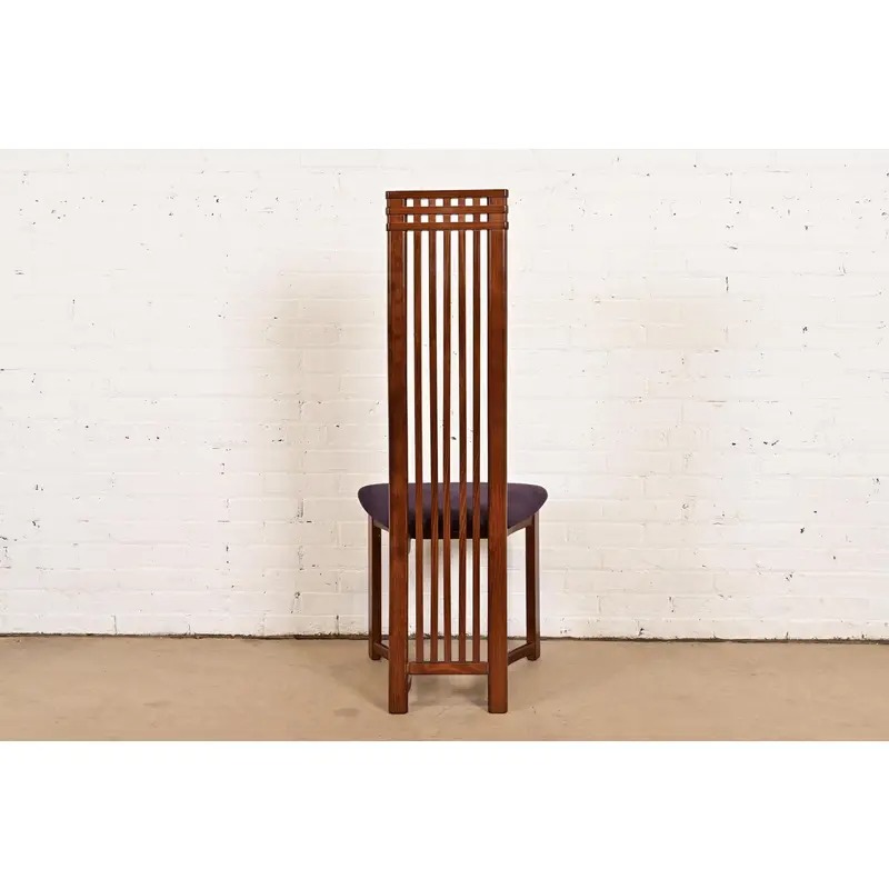 Frank Lloyd Wright Style Arts & Crafts High Back Side Chair or Dining Chair - Image 10