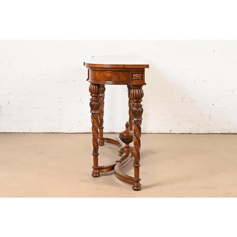 Karges French Regency Louis XVI Burled Walnut Console Table or Server - Image 10