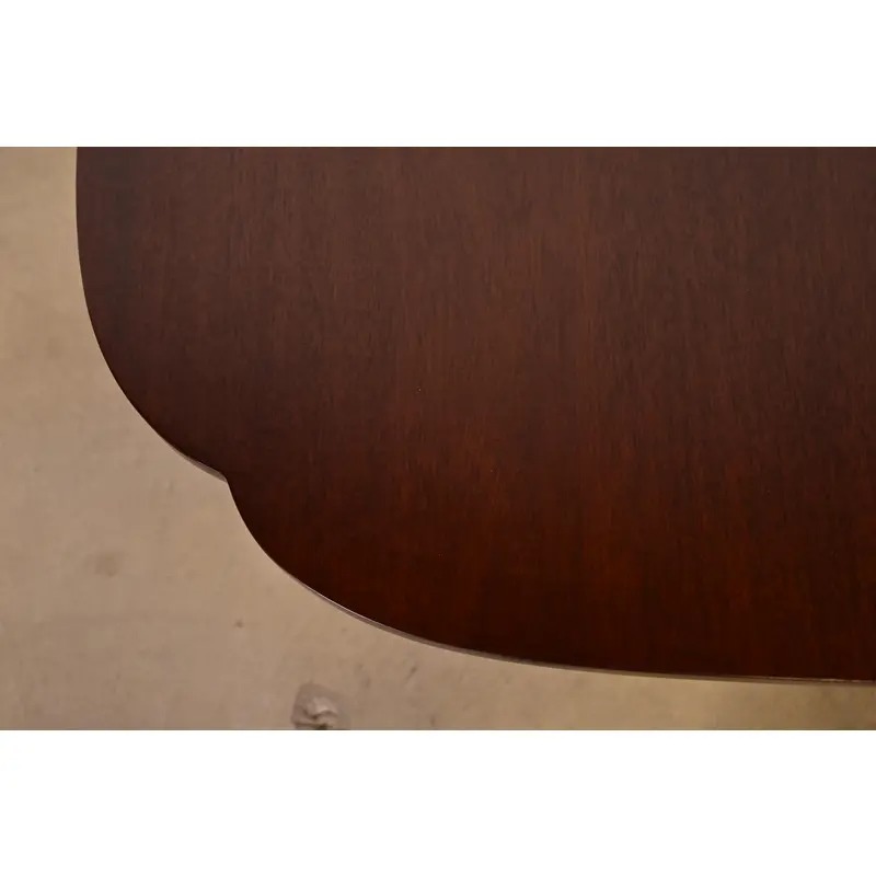 Stickley Georgian Mahogany Double Pedestal Extension Dining Table, Newly Refinished - Image 10