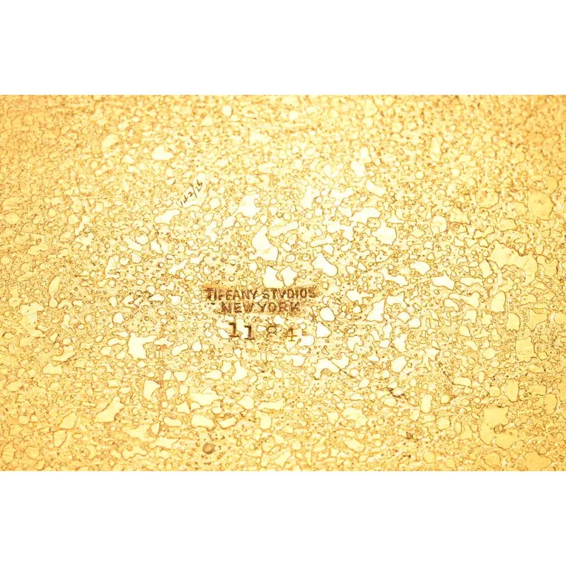 Tiffany Studios New York American Indian Pattern Bronze Doré Stamp Box - Image 10