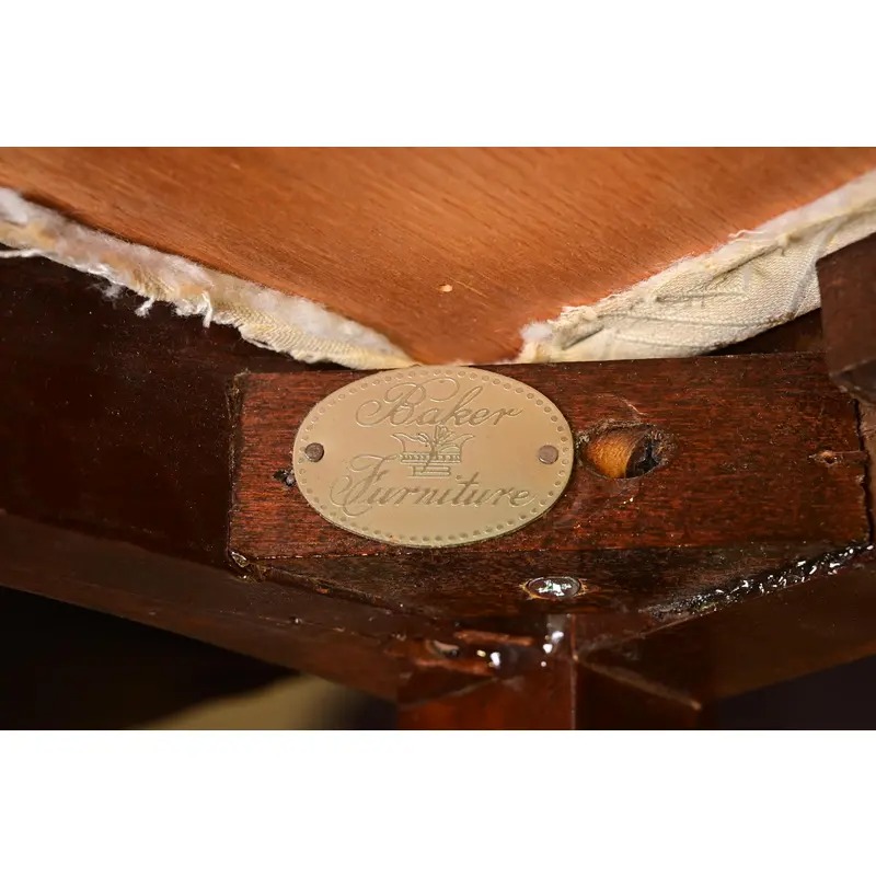 Baker Furniture Georgian Carved Mahogany Dining Chairs, Set of Six - Image 11