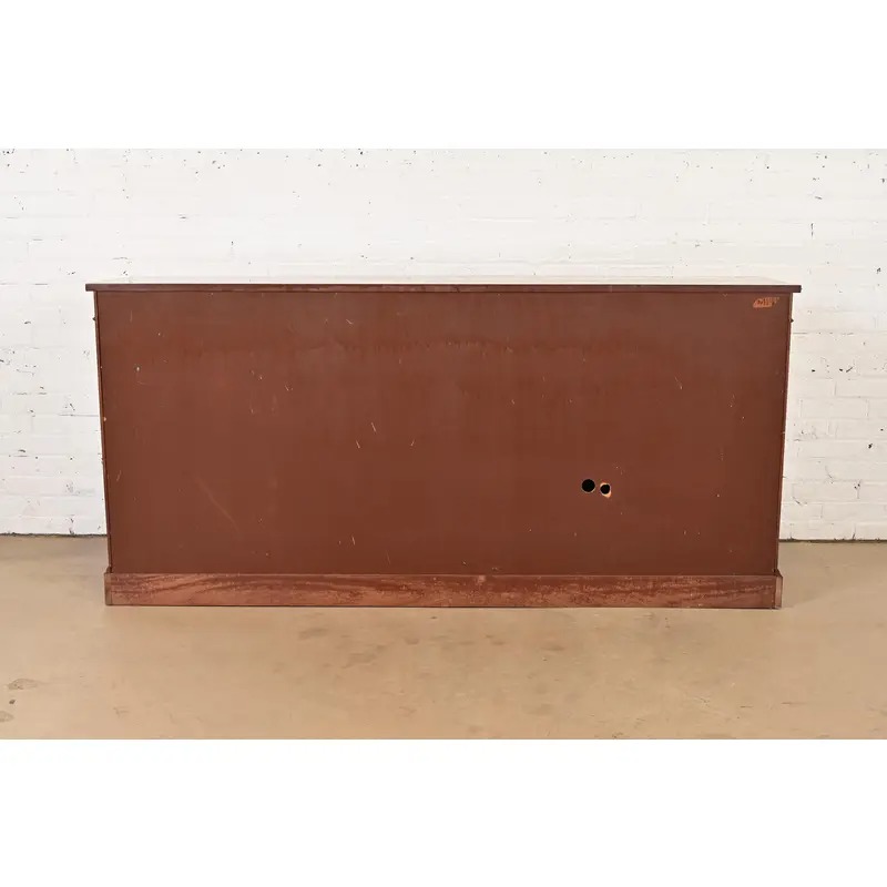 Baker Furniture Historic Charleston Georgian Inlaid Mahogany Breakfront Sideboard or Bar Cabinet - Image 11