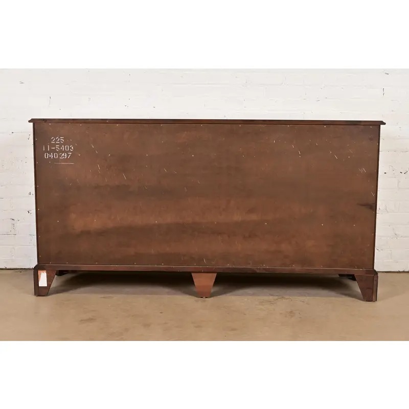 Ethan Allen Georgian Solid Cherry Wood Dresser or Credenza - Image 11