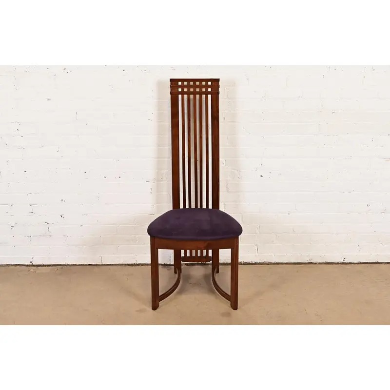 Frank Lloyd Wright Style Arts & Crafts High Back Side Chair or Dining Chair