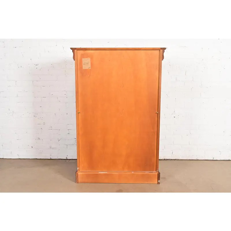 Grange French Louis Philippe Carved Cherry Wood Highboy Dresser or Chest of Drawers - Image 11