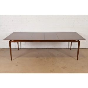Ico Parisi Style Mid-Century Modern Sculpted Walnut Dining Table, Newly Refinished