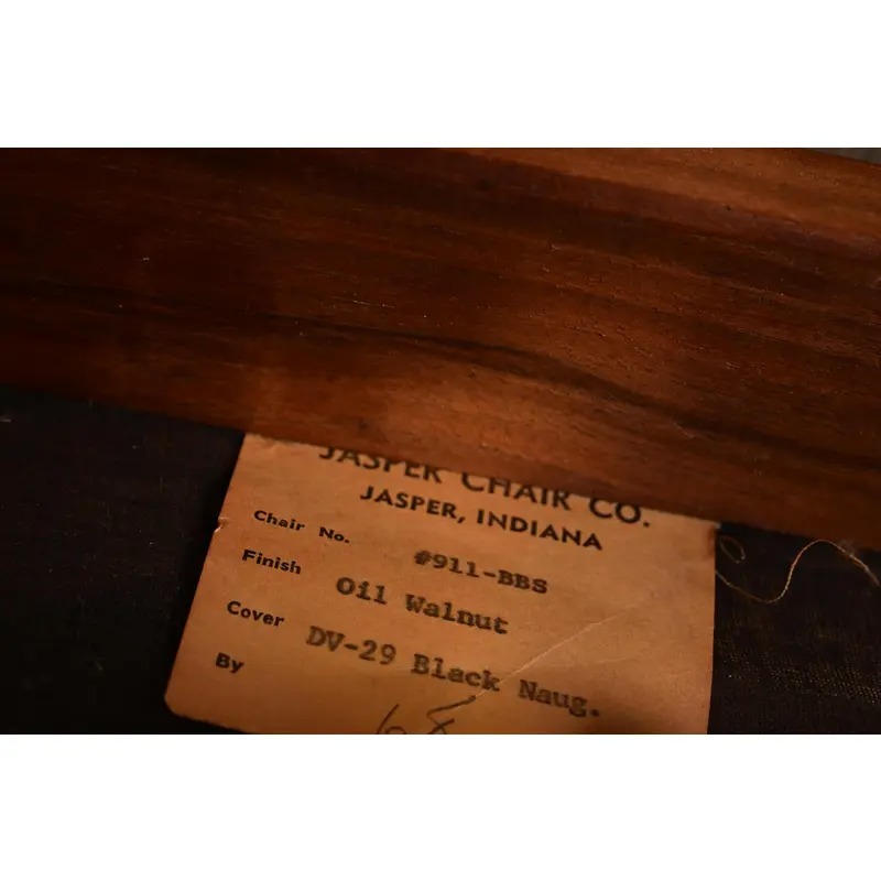 Jens Risom Style Mid-Century Modern Sculpted Walnut Lounge Chairs, Pair - Image 11