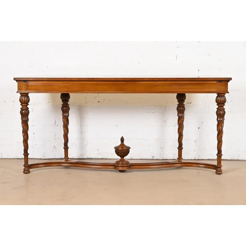 Karges French Regency Louis XVI Burled Walnut Console Table or Server - Image 11