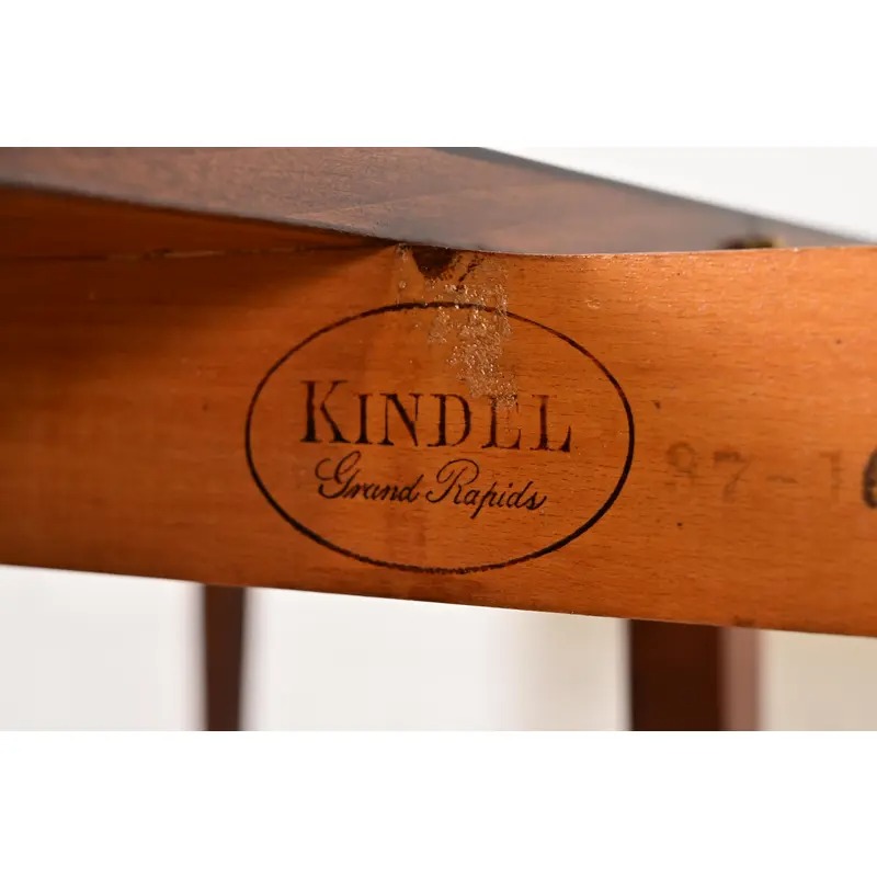 Kindel Furniture French Regency Louis XVI Cherry Wood Extension Dining Table, Newly Refinished - Image 11