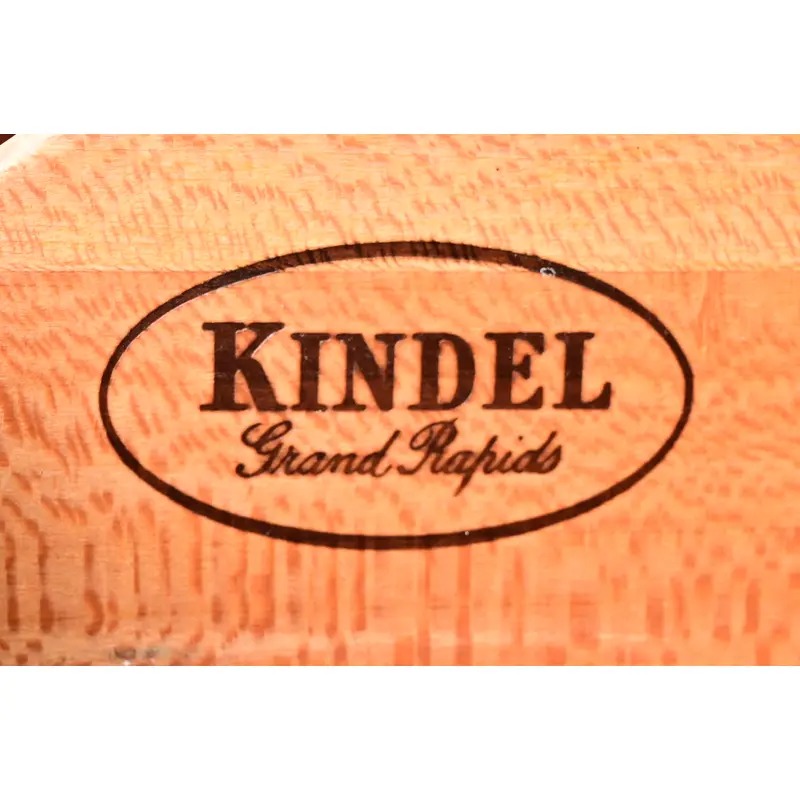 Kindel Furniture Georgian Carved Mahogany Lighted Breakfront Bookcase Cabinet - Image 11