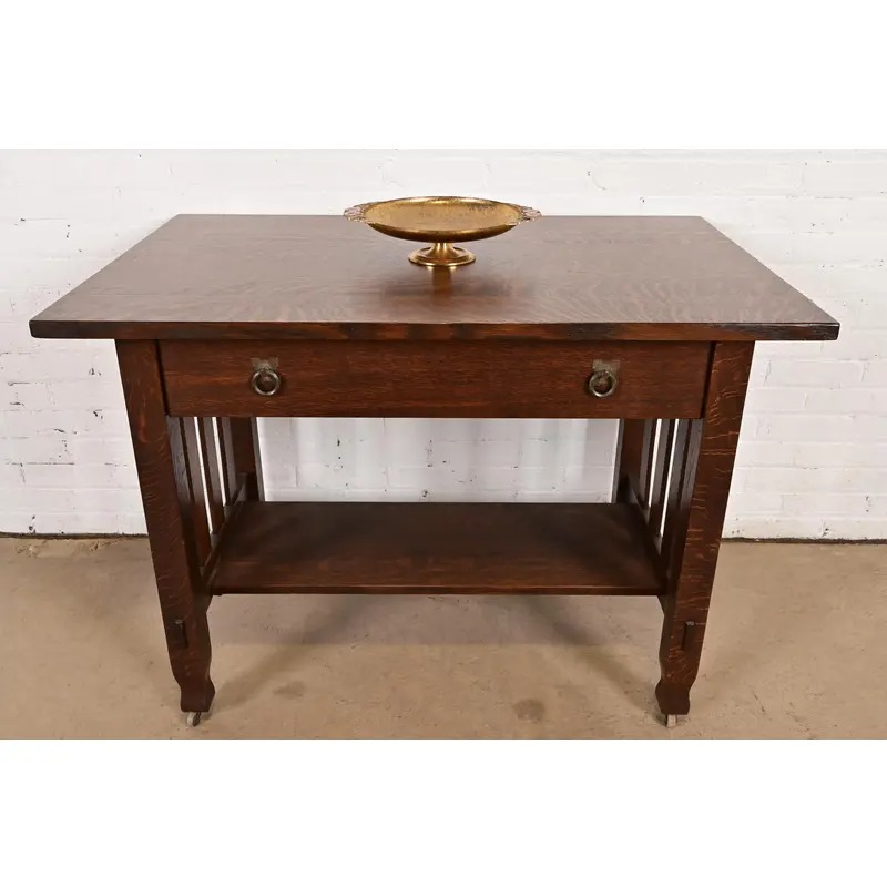 Louis Comfort Tiffany Furnaces Favrile Bronze Doré and Enamel Footed Centerpiece Bowl or Tazza - Image 11