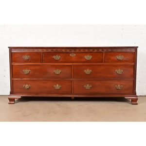 Baker Furniture Chippendale Carved Mahogany Seven-Drawer Dresser or Chest of Drawers