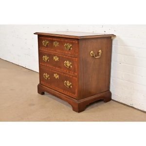 Baker Furniture Georgian Banded Mahogany Bedside Chest