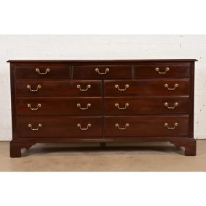 Ethan Allen Georgian Solid Cherry Wood Dresser or Credenza
