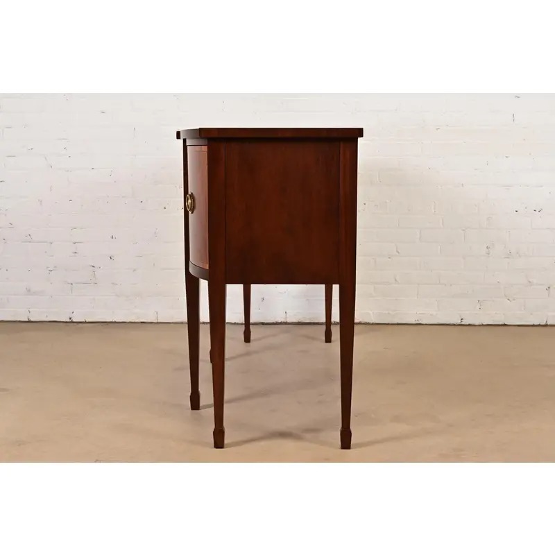 Baker Furniture Federal Inlaid Mahogany Sideboard Credenza, Newly Refinished - Image 13