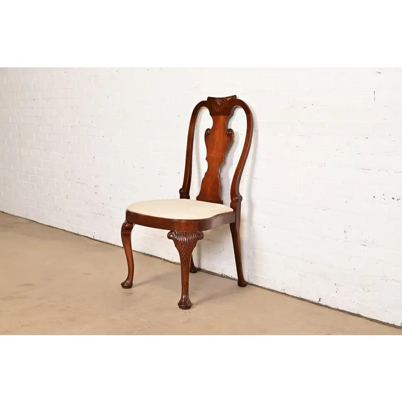 Baker Furniture Georgian Carved Mahogany Side Chair or Dining Chair