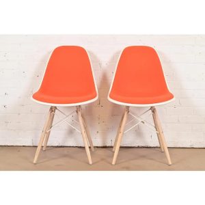 Charles & Ray Eames for Herman Miller DSW Shell Side Chairs, Pair