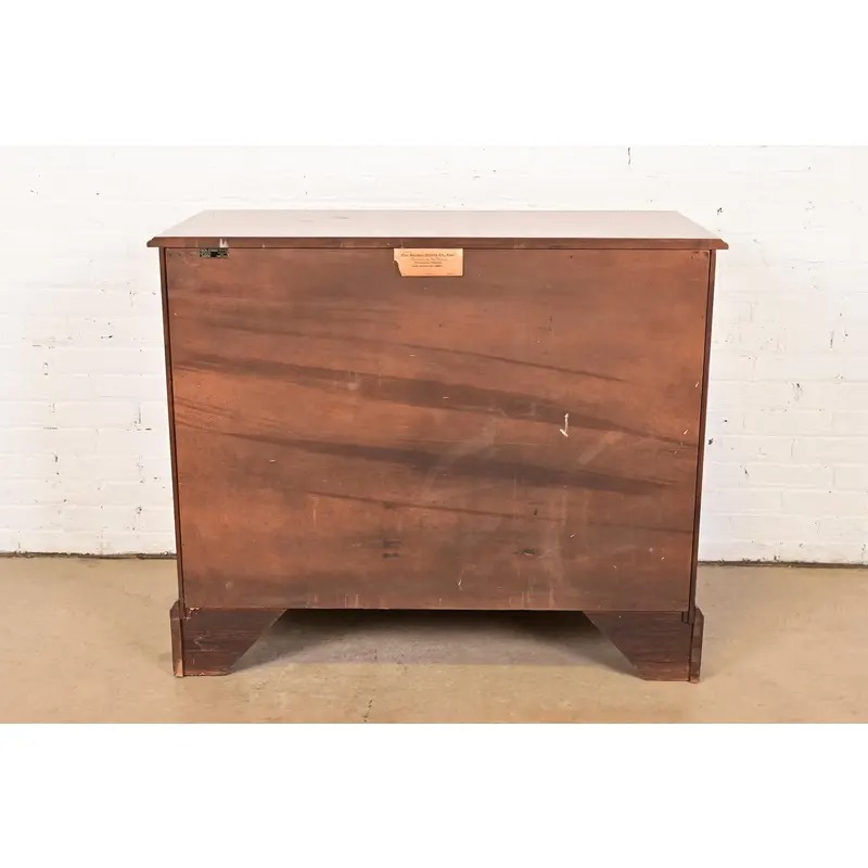 Henkel Harris Georgian Solid Cherry Wood Five-Drawer Dresser or Chest of Drawers, Circa 1960s - Image 13