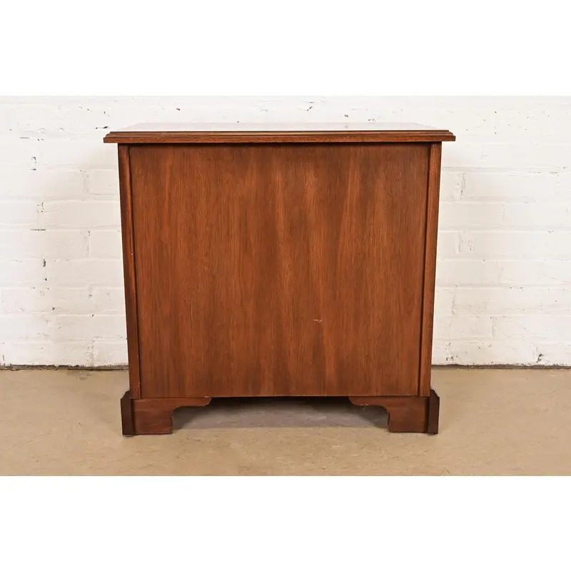 Henkel Harris Georgian Solid Mahogany Nightstand or Bachelor Chest - Image 13