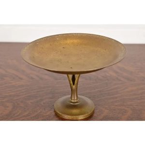 Tiffany Studios New York Bronze Doré Pedestal Bowl or Compote Dish