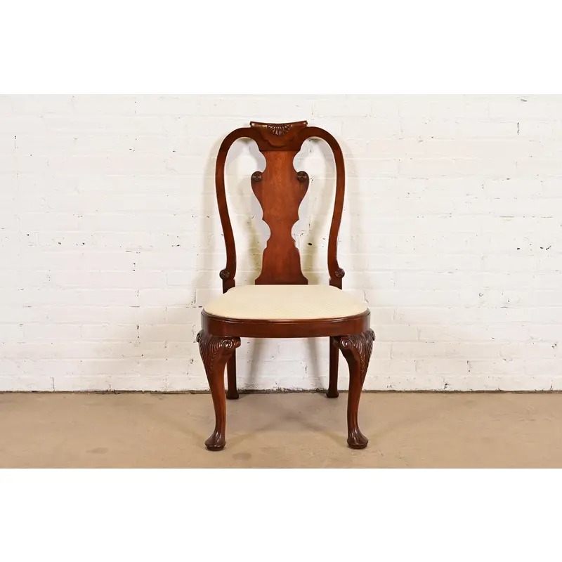 Baker Furniture Georgian Carved Mahogany Side Chair or Dining Chair - Image 2