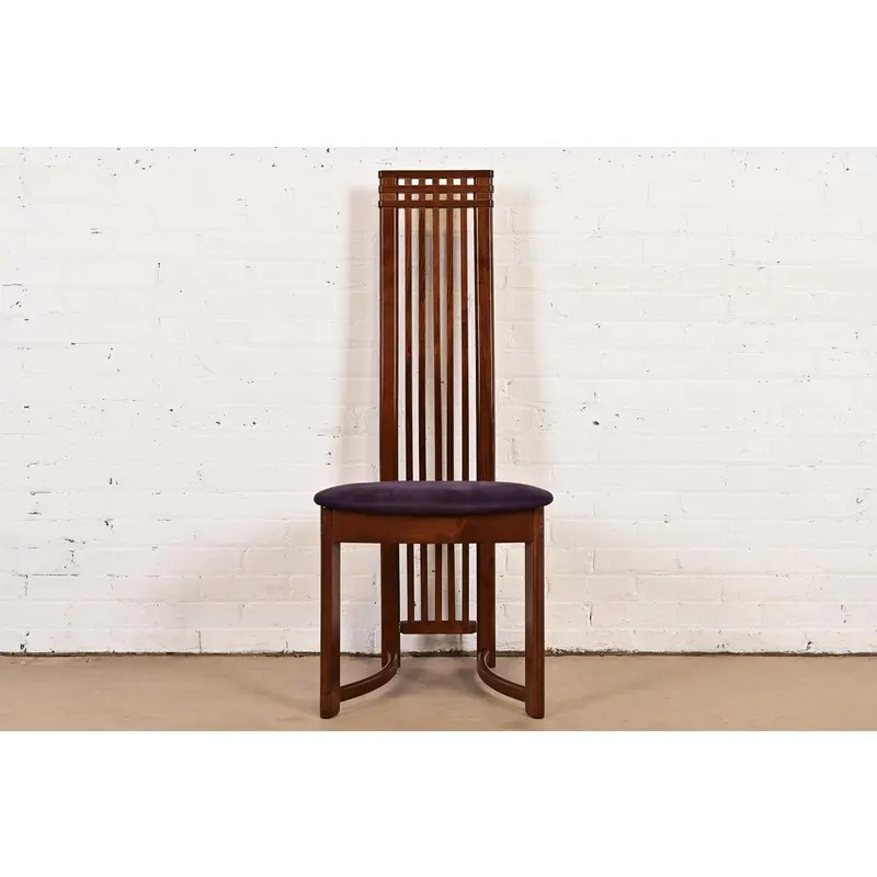 Frank Lloyd Wright Style Arts & Crafts High Back Side Chair or Dining Chair - Image 2