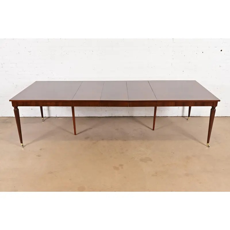 Kindel Furniture French Regency Louis XVI Cherry Wood Extension Dining Table, Newly Refinished - Image 2