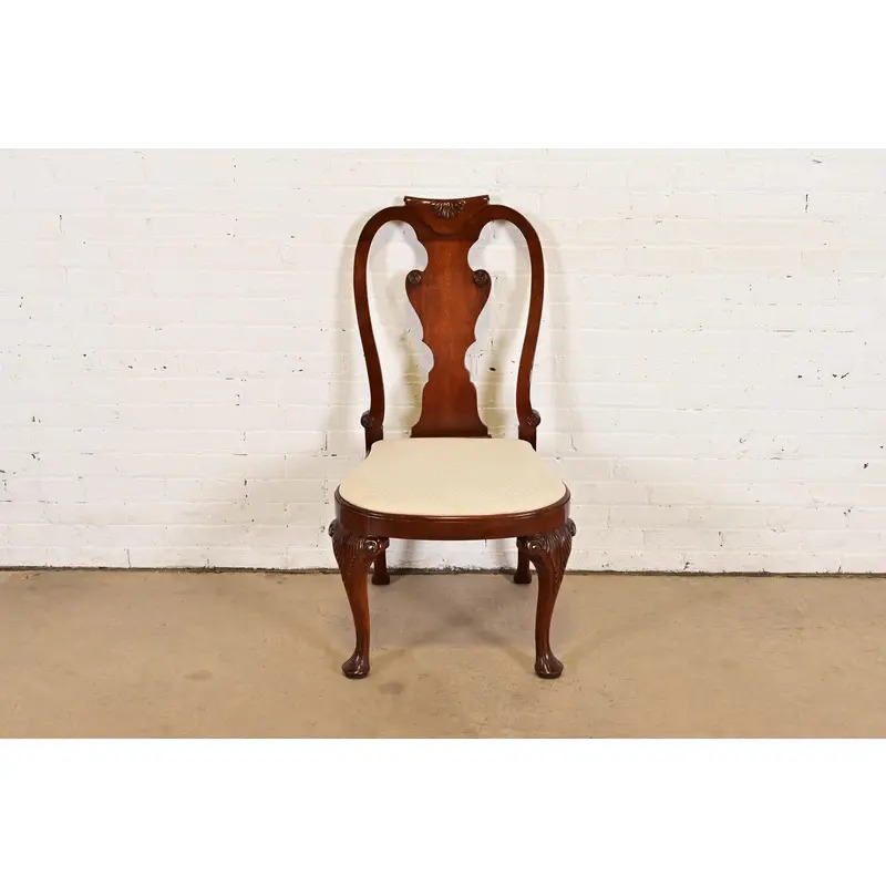 Baker Furniture Georgian Carved Mahogany Side Chair or Dining Chair - Image 3