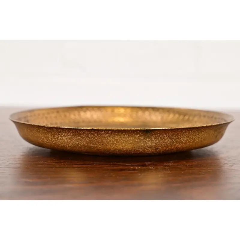 Tiffany Studios New York Bronze Doré Shallow Bowl or Tray With Decorative Border - Image 3