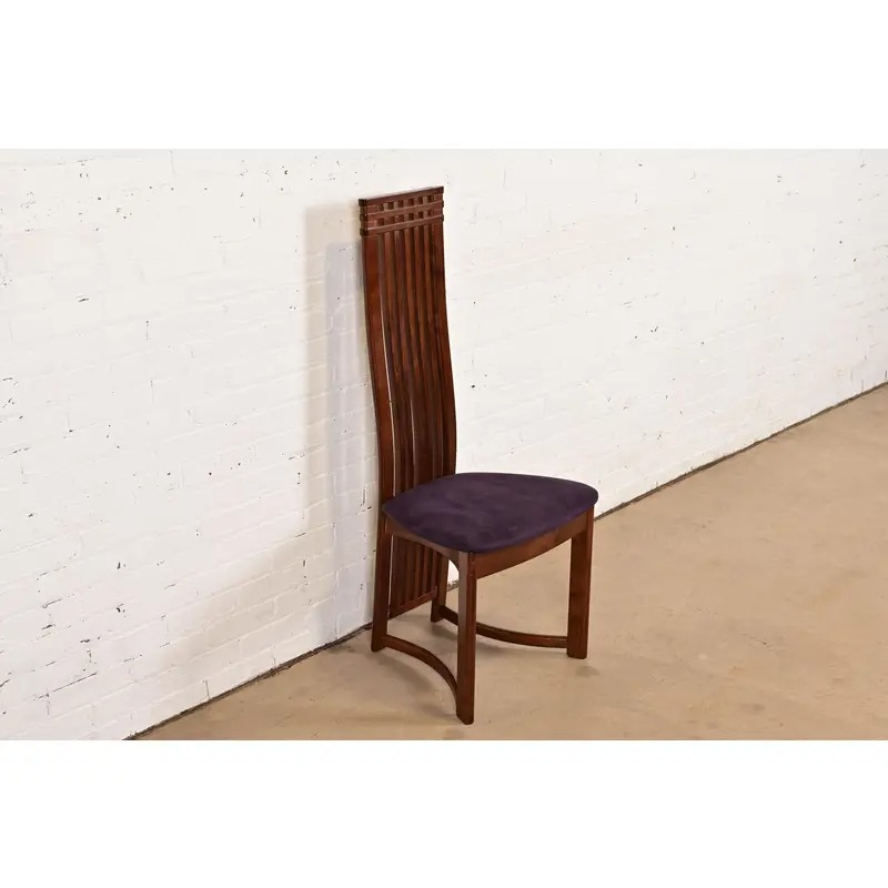 Frank Lloyd Wright Style Arts & Crafts High Back Side Chair or Dining Chair - Image 4